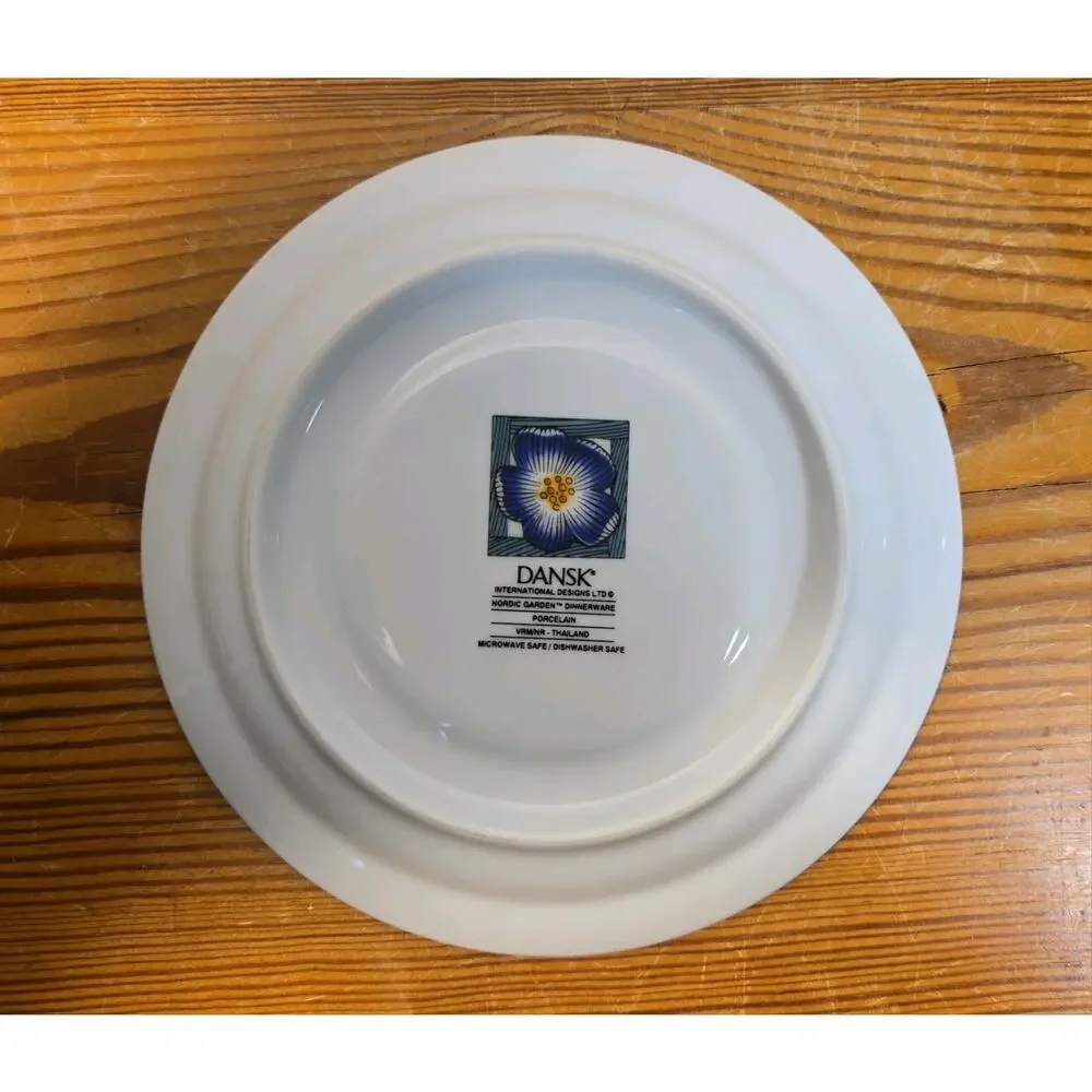Dansk Nordic Garden Floral Lattice Saucers (Set of 3)